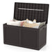 380L Outdoor Storage Deck Box – Resin Garden Storage Chest with Lockable Lid & Wheels