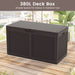 380L Outdoor Storage Deck Box – Resin Garden Storage Chest with Lockable Lid & Wheels
