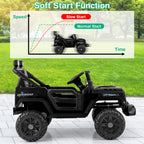 SEDOL 12V High-Performance Kids Ride-On Truck with Parental Remote Control Dual 35W Motors All-Terrain Traction and Wireless Bluetooth Music Player