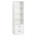6-Tier Modern Wooden Bookshelf with 4 Open Shelves and 2 Drawers