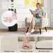 Mid-Century Modern Upholstered Accent Chair with Rubber Wood Legs