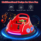 SEDOL 12V High-Performance Kids Bumper Car with 360° Rotation Parental Remote Control Wireless Bluetooth Audio and LED Light Show – 30kg Capacity