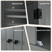 4-Door Tall Kitchen Cupboard Adjustable Shelves and Drawer