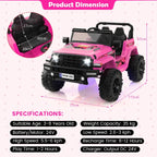SEDOL 24V Double-Seater High-Power Kids Ride-On Truck with Parental Remote Control Dual High-Speed Motors LED Light Bars and 2-Hour Long-Play Battery – 35kg Capacity