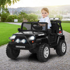 SEDOL 2-Seater Kids Ride-On Truck 12V Battery Powered Electric Car with Parental Remote Control Spring Suspension Rocking Mode and Bluetooth/USB Audio – 50kg Capacity