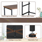 2-Tier Dresser with 6 Removable Fabric Drawers and Wooden Top