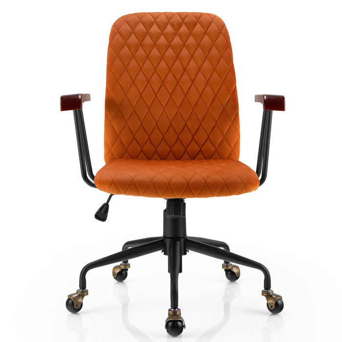 Adjustable Velvet Rocking Leisure Chair with Padded Seat