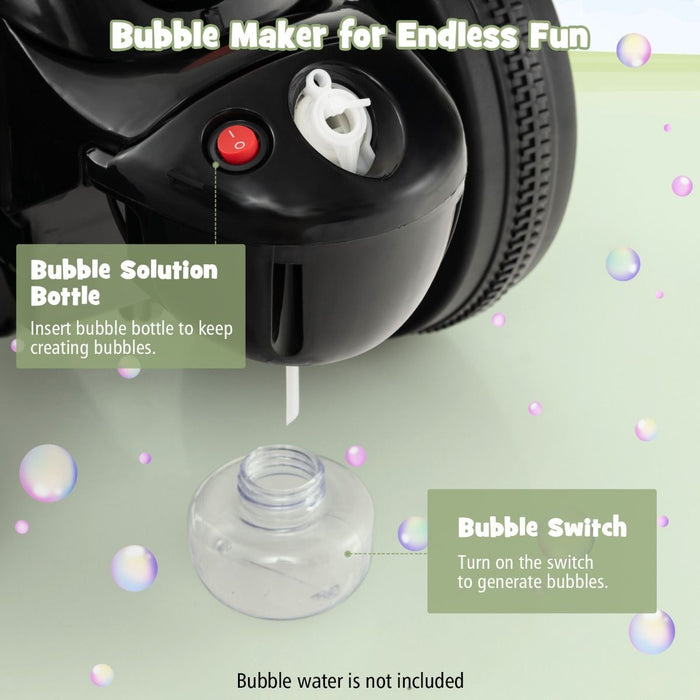 6V Kids Electric Motorcycle – Bubble Maker, Music & LED Headlights