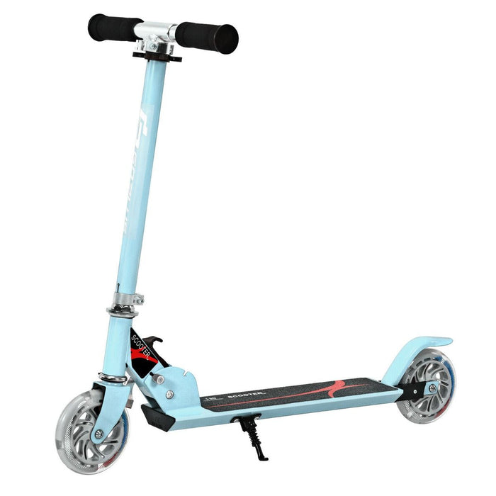 Aluminium Folding Stunt Scooter with LED Wheels – Kids T-Bar Kick Scooter