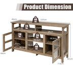 Living Room Console Table for Tvs with Wooden Fireplace and 2 Cabinets