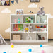 3-Tier Wooden Cube Bookcase with 8 Compartments