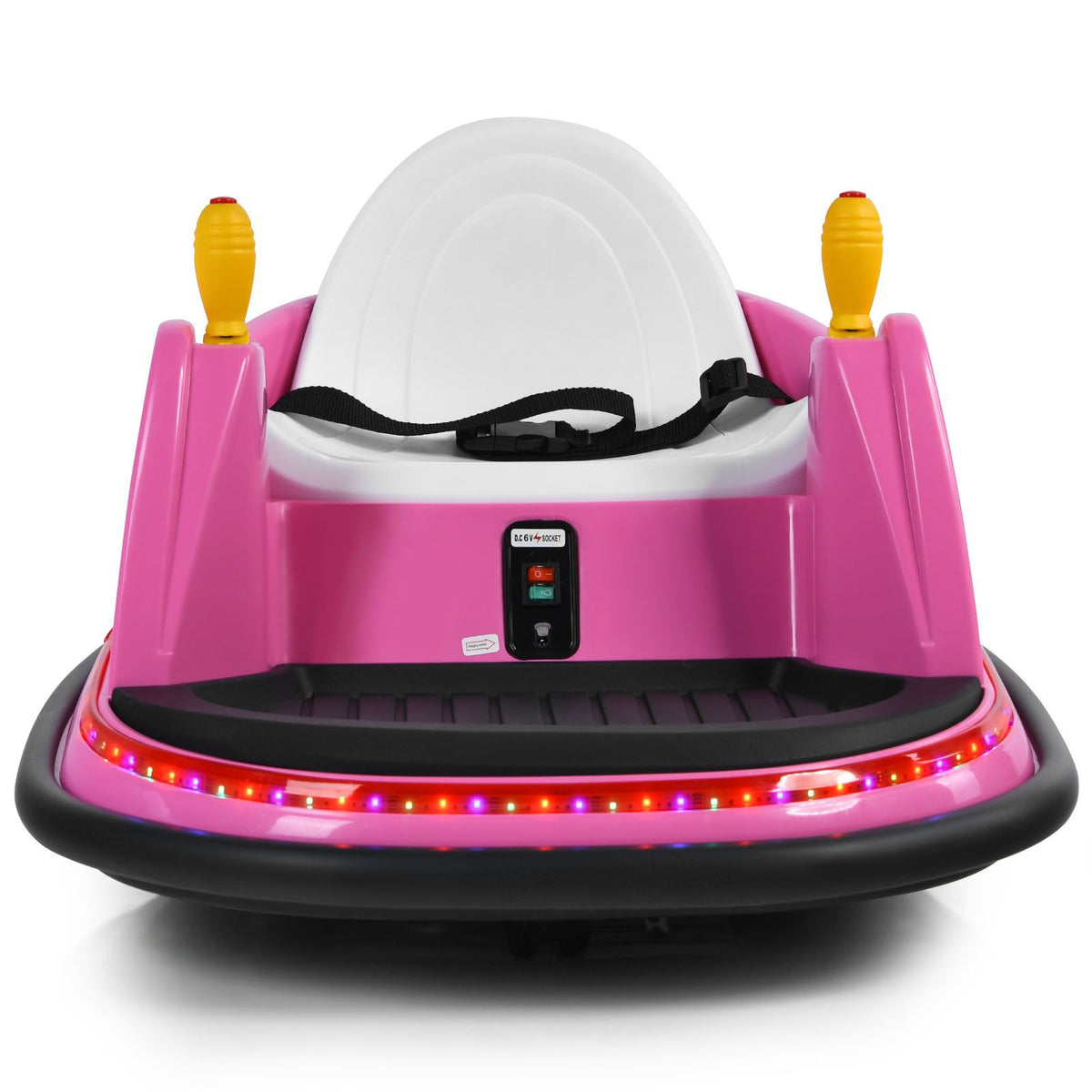 SEDOL Kids 6V Electric Bumper Car for Toddlers 360° Zero-Turn Waltz Car with Parental Remote Control Wall-Safe Rubber Bumper and Flashing LED Light Show