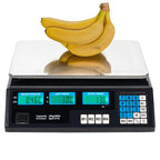 30–40kg  Digital Price Computing Scale – Vegetable & Retail Weighing Scale with Backlit LCD Display, 5g Precision & UK Plug – Silver & Black
