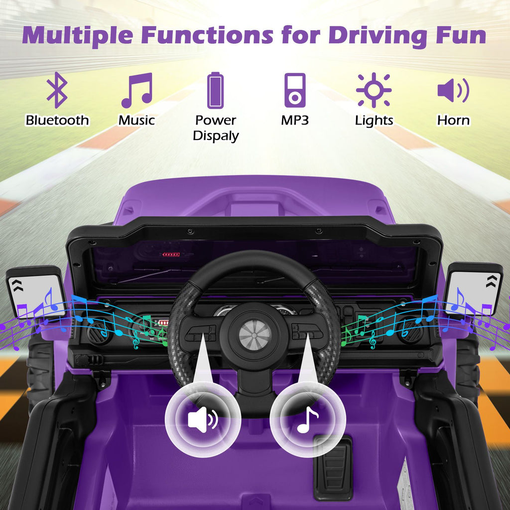 SEDOL 12V High-Performance Kids Ride-On Truck with Parental Remote Control Dual 35W Motors All-Terrain Traction and Wireless Bluetooth Music Player