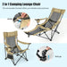 Camping Lounge Chair with Detachable Footrest