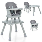SEDOL 6-in-1 Ultimate Baby-to-Toddler High Chair & Activity Station with Building Block Tabletop Parental Booster Seat and Waterproof PU Leather Cushion – 25kg Capacity