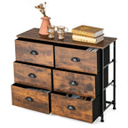 Dresser with 6 Foldable Fabric Drawers Living Room Bedroom