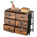 Dresser with 6 Foldable Fabric Drawers Living Room Bedroom