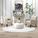 Mid-Century Modern Upholstered Accent Chair with Rubber Wood Legs