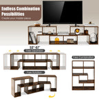 3 Pieces Convertible TV Stand for Tvs up to 65 Inches