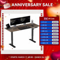 SEDOL Large Electric Standing Desk 140x70cm Height Adjustable Sit-to-Stand Workstation with 4 Smart Memory Presets Anti-Collision System and Cable Management