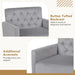 Modern Velvet Accent Chair with Button Tufted Back and Golden Metal Legs