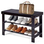 3-Tier Bamboo Shoe Bench for Entryway
