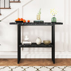 2-Tier Faux Marble Console Table for Entryway Living Room Bedroom
