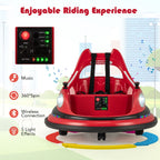 SEDOL 12V High-Performance Kids Bumper Car with 5-Point Safety Harness 360° Zero-Turn Dual Joysticks and 5-Mode LED Light Show – 12V Powered for Ages 3+