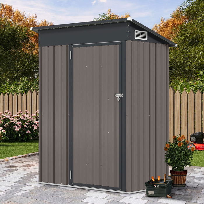 All-Weather Outdoor Storage Shed – Waterproof Garden Utility Cabinet with Sloping Roof