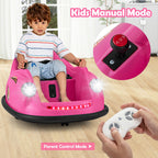 SEDOL 12V High-Torque Kids Bumper Car with Dual 10,000 RPM Motors 360° Zero-Turn Dual Levers Parental Remote Control and Wall-Safe Reinforced Bumper