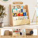 4-Tier Kids Bookshelf with Deep Compartments for Kids Bedroom