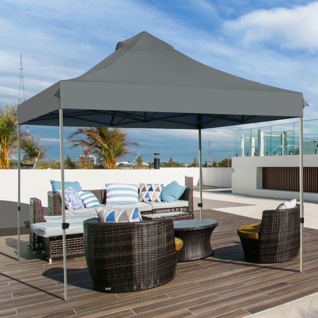 SEDOL 3m x 3m Commercial Pop-Up Canopy Tent | Heavy-Duty 300D Seam-Sealed Waterproof Instant Shelter | Professional Grade Steel Frame with Wheeled Carry Bag and No-Pinch Height Adjustment