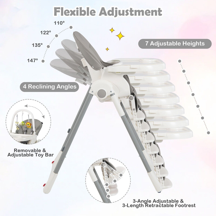 4-In-1 Foldable Baby High Chair