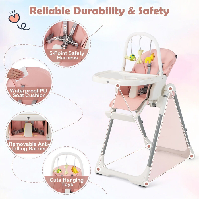 4-In-1 Foldable Baby High Chair