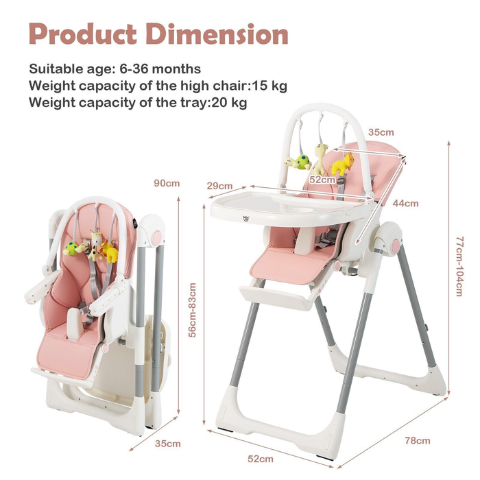4-In-1 Foldable Baby High Chair