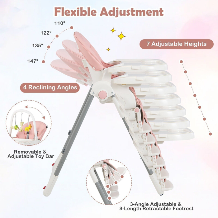 4-In-1 Foldable Baby High Chair