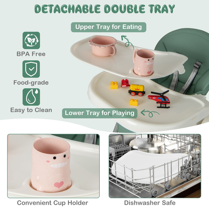 4-In-1 Foldable Baby High Chair