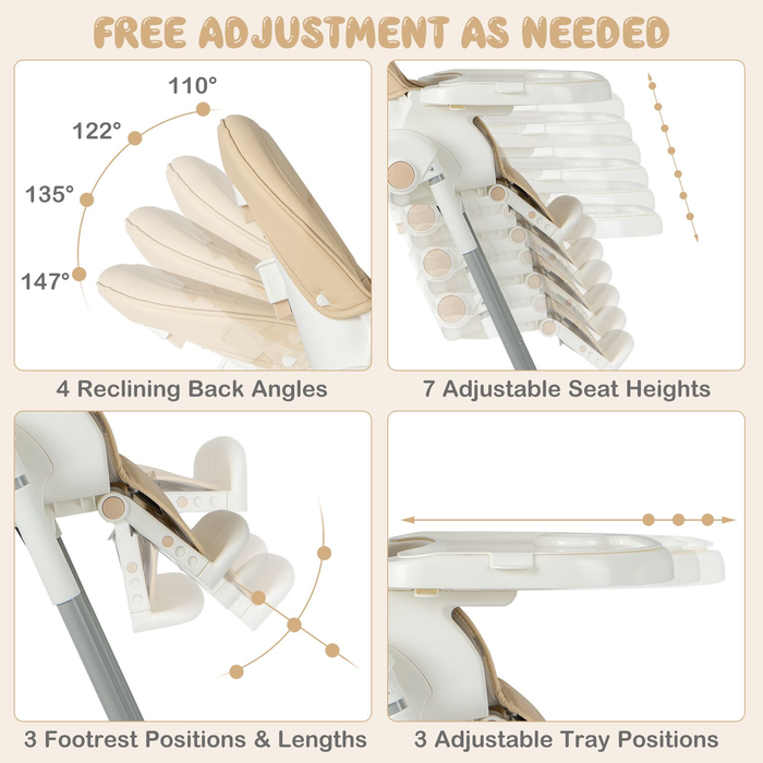 4-In-1 Foldable Baby High Chair