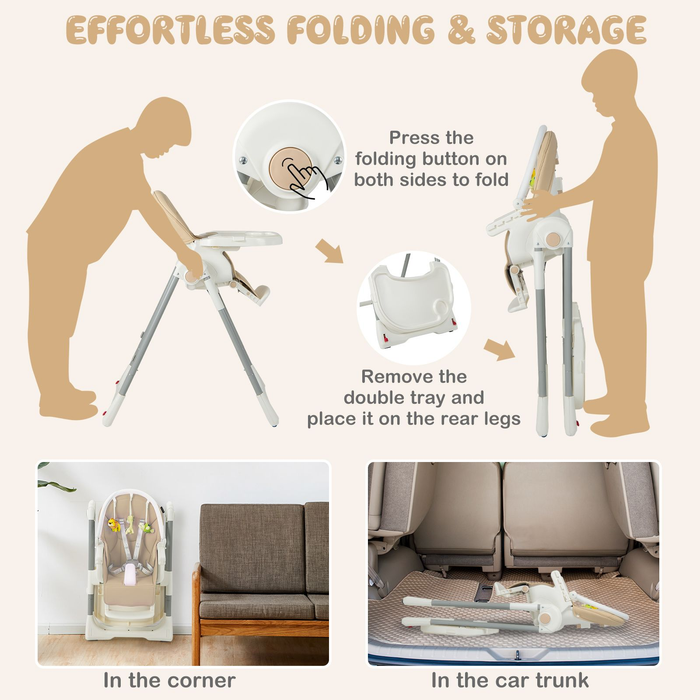 4-In-1 Foldable Baby High Chair
