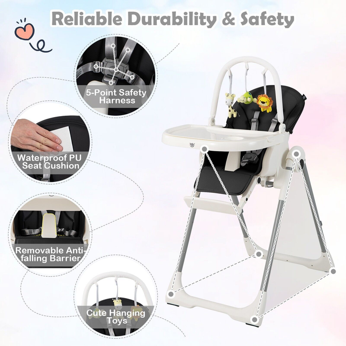 4-In-1 Foldable Baby High Chair