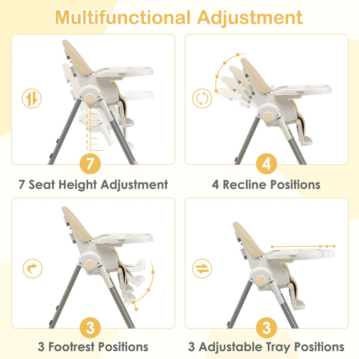 4-In-1 Foldable Baby High Chair