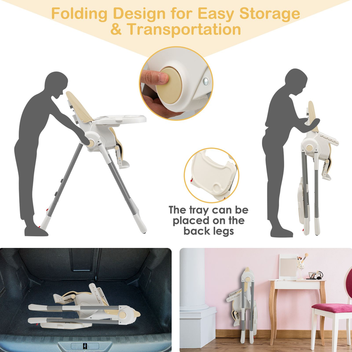 4-In-1 Foldable Baby High Chair