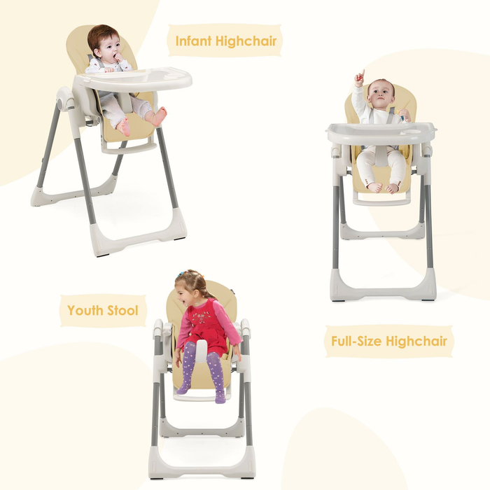 4-In-1 Foldable Baby High Chair