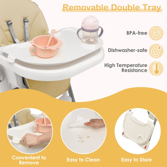 4-In-1 Foldable Baby High Chair
