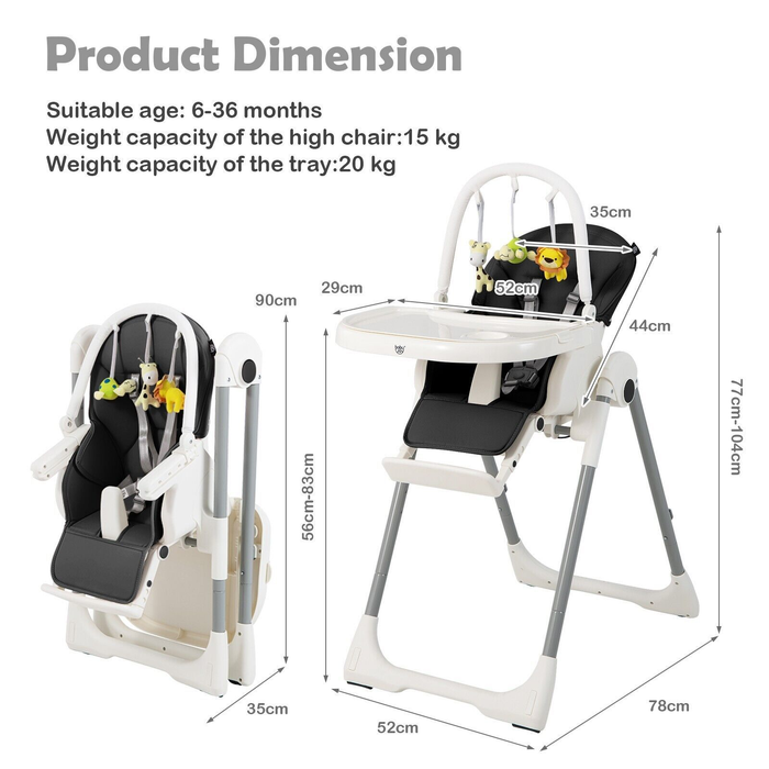 4-In-1 Foldable Baby High Chair