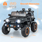 SEDOL 2-Seater 24V Kids Ride-On Truck with 4-Motor 4WD System Parental Remote Control 3-Point Safety Harness and Bonus Digging Shovel – 50kg Capacity