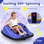 SEDOL 12V High-Performance Kids Bumper Car with 360° Zero-Turn Dual Joysticks 30m Parental Remote Override and Shock-Absorbing Elastic Bumper