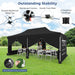Pop-Up Canopy Gazebo Tent with 6 Removable Sidewalls & Carry Bag