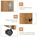 Folding Sewing Table with Storage Shelves and Lockable Casters